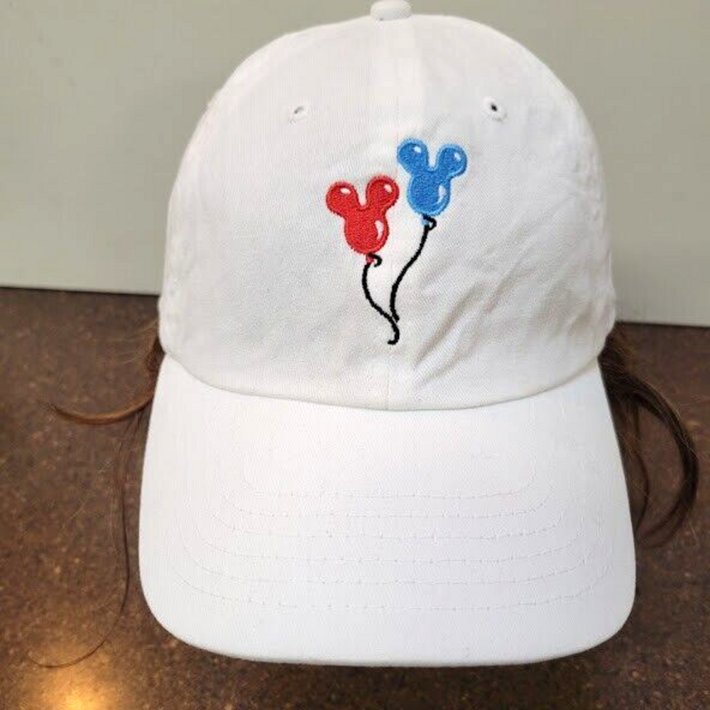 Walt Disney World Mickey Balloon White Baseball Hat Cap